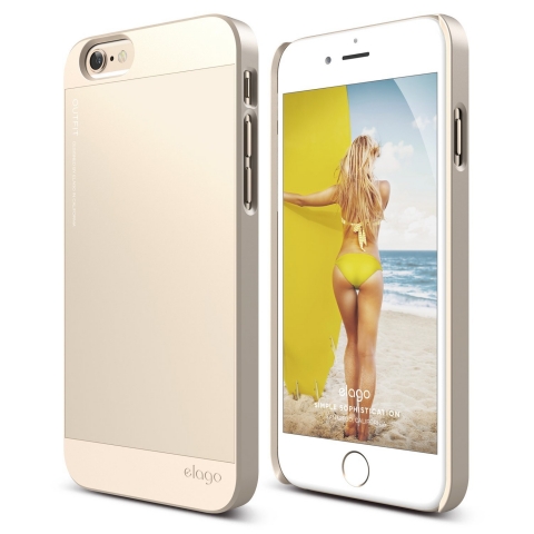 elago S6 iPhone 6 Outfit Alminyum ve Polikarbonat ift Korumal Klf-Altn