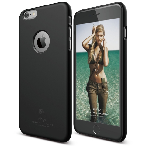 elago S6+ iPhone 6 Plus Slim Fit 1 Klf + HD Ekran Koruyucu-Siyah