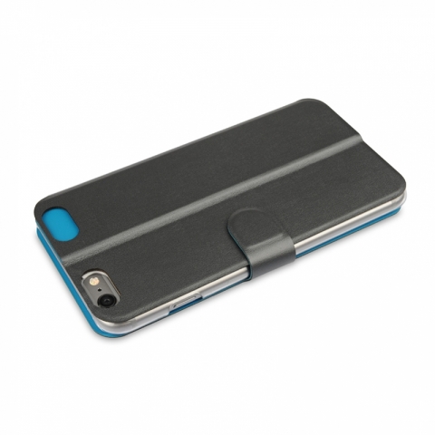 ahha iPhone 6 Plus SYKES BASIC ift Renk Kapakl Klf (Space Grey/Ocean Blue)