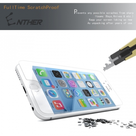 Enther iPhone 6S/6 Temperli Cam Ekran Koruyucu (0.3 mm)