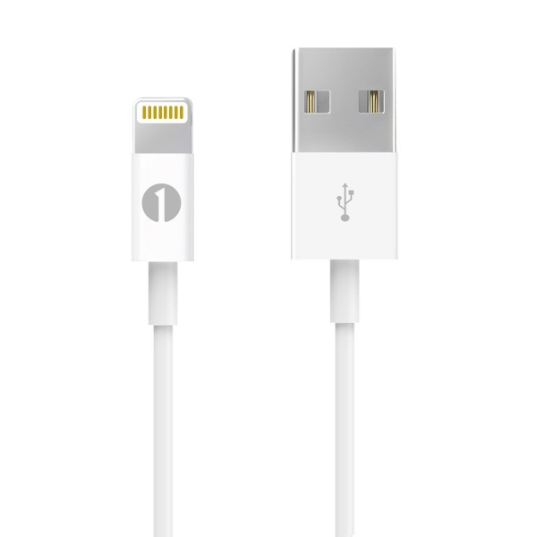 1byone 1 Metre Apple Lightning to USB Kablo-White