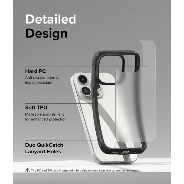 Ringke Fusion Bold Serisi Apple iPhone 15 Pro Max Klf-Matte Black
