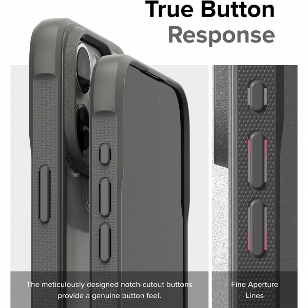 Ringke Fusion Bold Serisi Apple iPhone 15 Pro Max Klf-Matte Gray