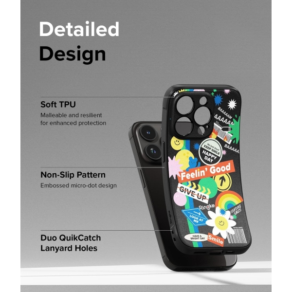 Ringke Onyx Design Serisi Apple iPhone 15 Pro Max Klf-Sticker