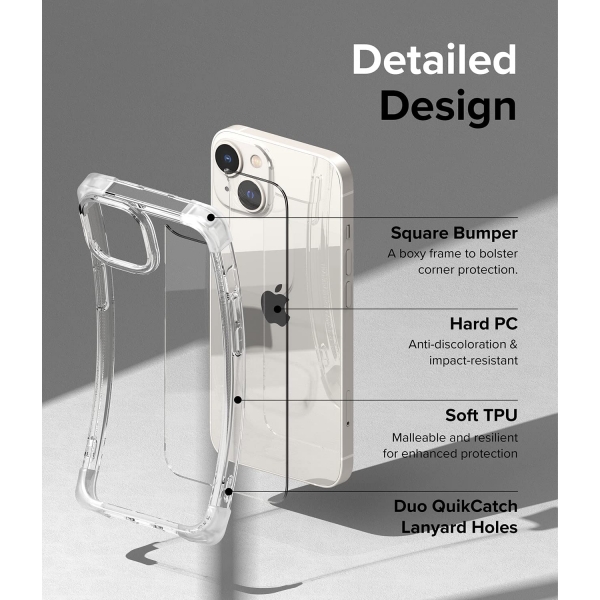 Rin gke Fusion iPhone 15 Plus effaf Klf-Matte Clear