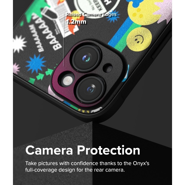 Ringke Onyx Design Serisi Apple iPhone 15 Klf-Sticker