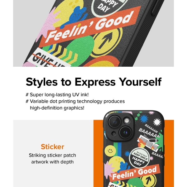 Rin gke Onyx Design iPhone 15 Klf-Sticker