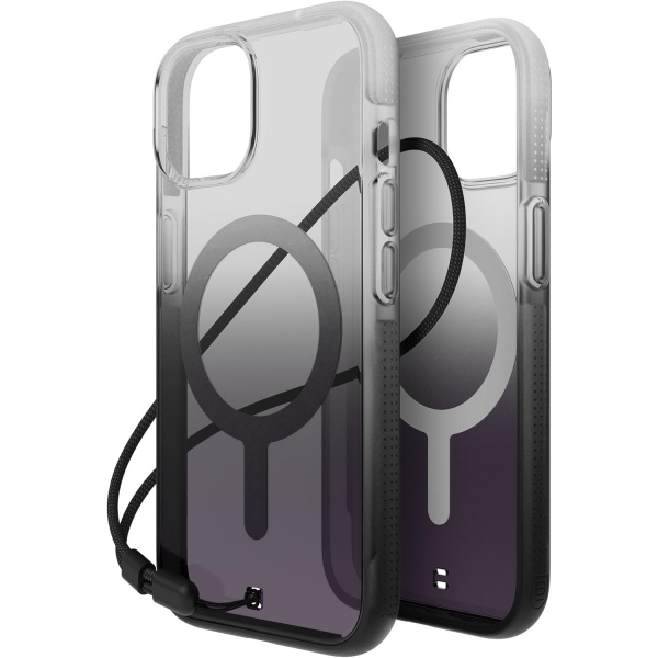 BodyGuardz Ace Pro Serisi Apple iPhone 15 Plus MagSafe Uyumlu Klf (MIL-STD-810G)-Smoke Black