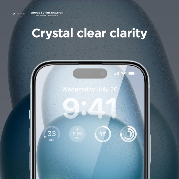 elago Apple iPhone 15 Pro Temperli Cam Ekran Koruyucu(2 Adet)