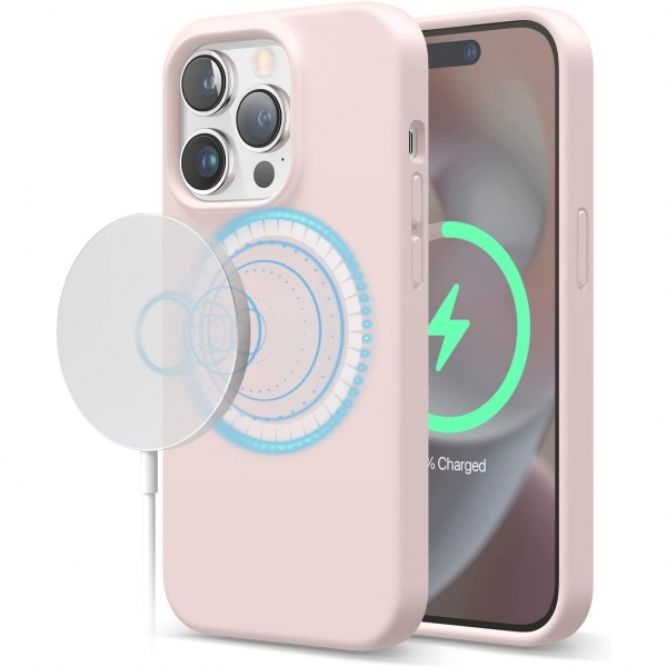 elago MagSafe Apple iPhone 15 Pro Max Silikon Klf-Lovely Pink