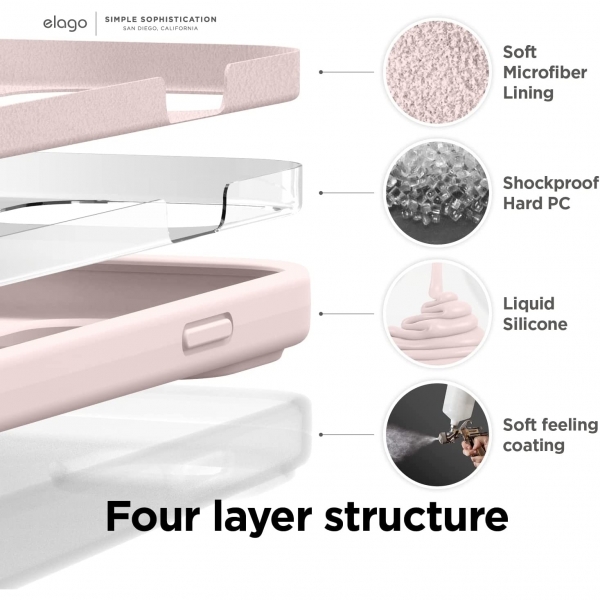 elago Apple iPhone 15 Pro Silikon Klf-Lovely Pink