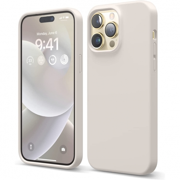 elago Apple iPhone 15 Pro Silikon Klf-Stone
