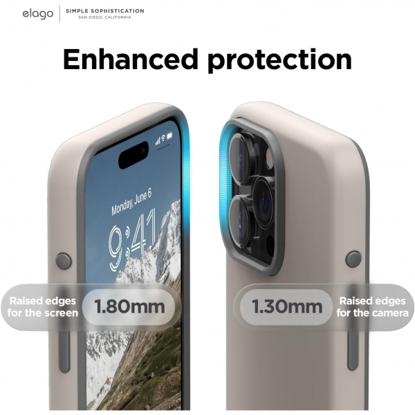 elago Apple iPhone 15 Pro Manyetik Klf-Stone