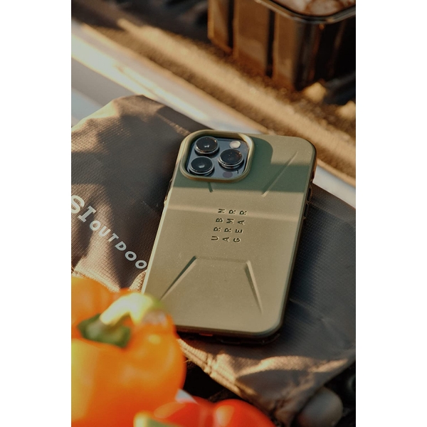 UAG Civilian Serisi Apple iPhone 15 Darbeye Dayankl nce Klf (MIL-STD-810G)-Olive Drab