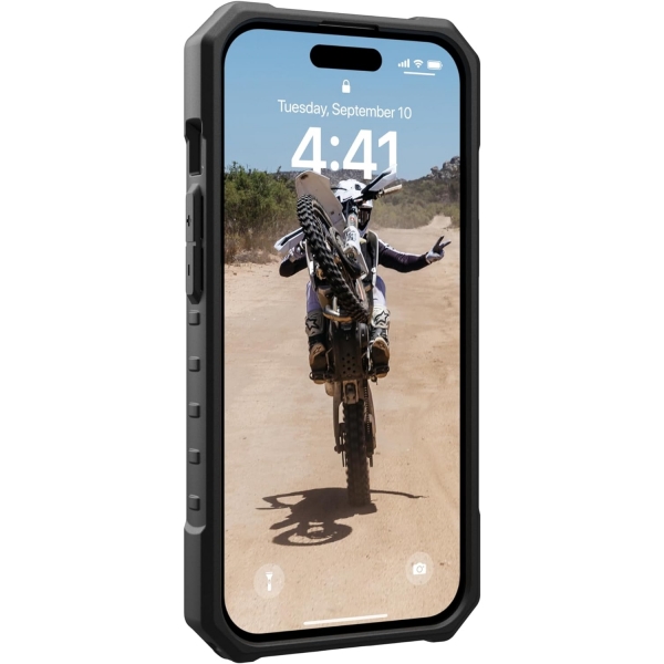 UAG Pathfinder Serisi Apple iPhone 15 Plus Darbeye Dayankl Klf (MIL-STD-810G)-Ice Silver