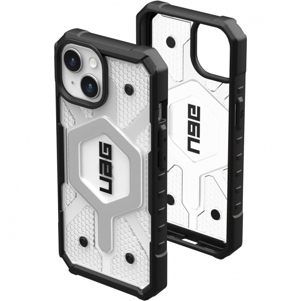 UAG Pathfinder Serisi Apple iPhone 15 Plus Darbeye Dayankl Klf (MIL-STD-810G)-Ice Silver