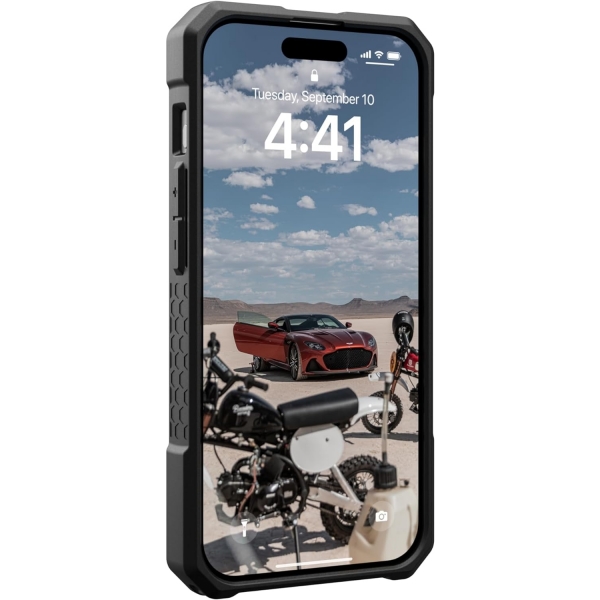 UAG Monarch Pro Serisi iPhone 15 Pro Max MagSafe Uyumlu Darbeye Dayankl Klf (MIL-STD-810G)-Black