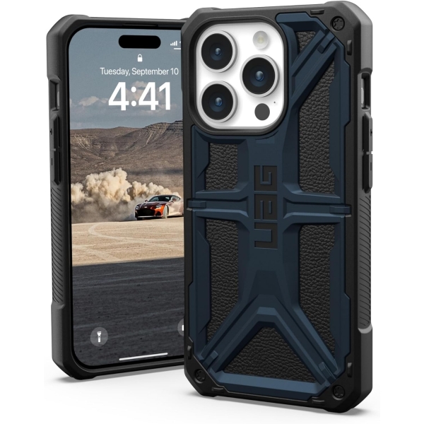 UAG Monarch Serisi Apple iPhone 15 Pro Max Darbeye Dayankl Bumper Klf (MIL-STD-810G)-Mallard