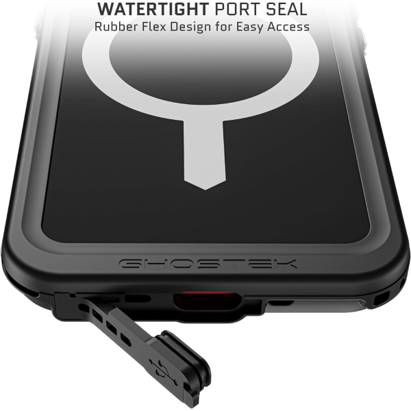 Ghostek Nautical Slim Serisi Apple iPhone 15 Plus Su Geirmez Klf (MIL-STD-810G)-Clear