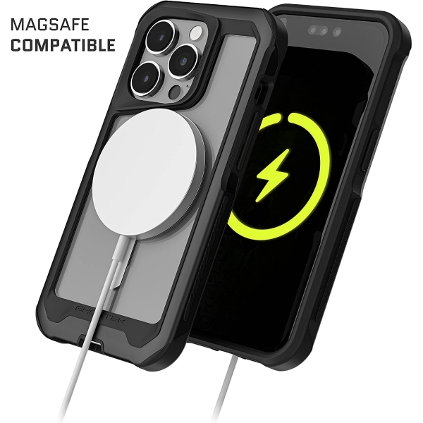 Ghostek Atomic Slim Serisi iPhone 15 Pro Max Klf (MIL-STD-810G)-Orange