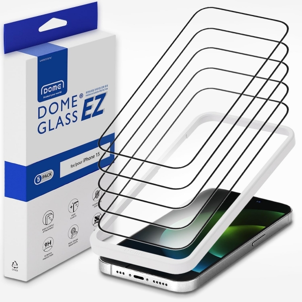 Whiestone Dome Glass EZ iPhone 15 Plus Cam Ekran Koruyucu(5 Adet)