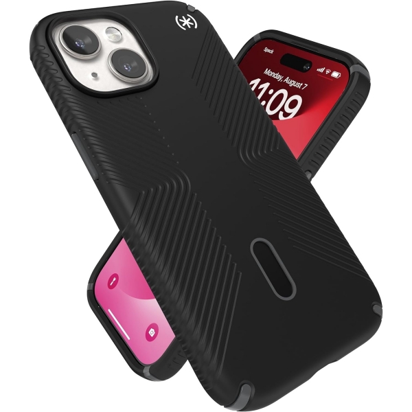 Speck Apple iPhone 15 Plus Presidio2 Grip Serisi Klf (MIL-STD-810G)-Black