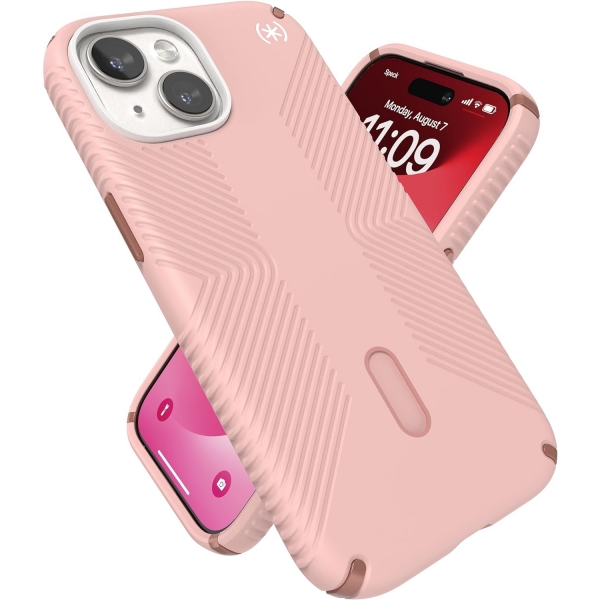 Speck Apple iPhone 15 Plus Presidio2 Grip Serisi Klf (MIL-STD-810G)-Pink