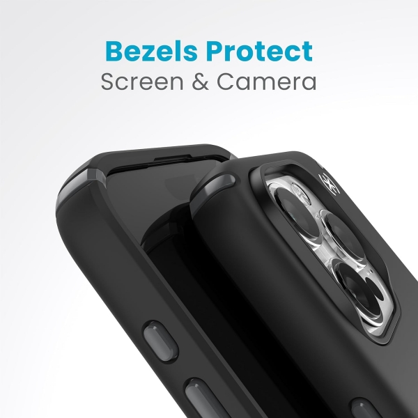 Speck Apple iPhone 15 Pro Max Presidio2 Pro Grip Serisi Klf (MIL-STD-810G)-Black