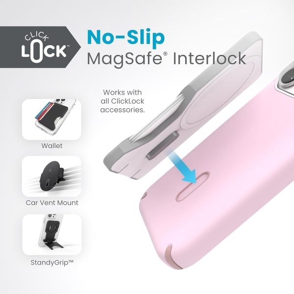 Speck Apple iPhone 15 Pro Max Presidio2 Pro Grip Serisi Klf (MIL-STD-810G)-Soft Lilac