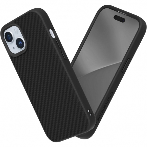 RhinoShield SolidSuit Serisi Apple iPhone 15 Plus Klf (MIL-STD-810G)-Carbon Fiber 