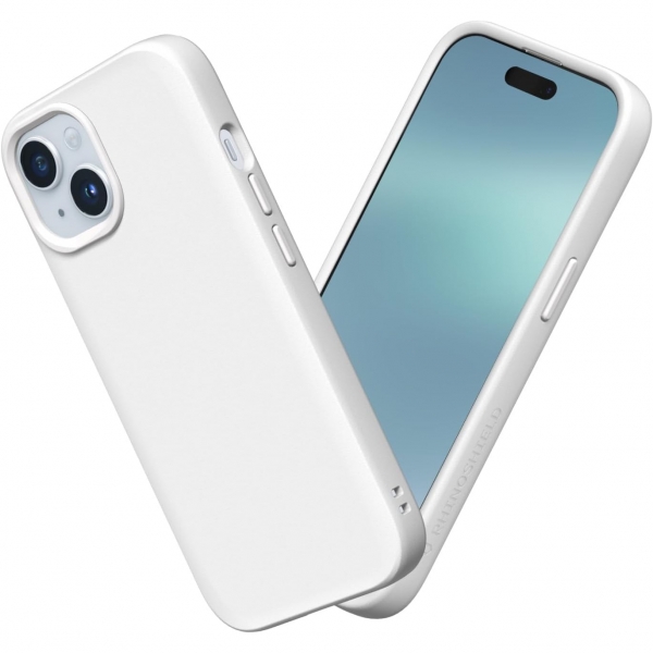 RhinoShield SolidSuit Serisi Apple iPhone 15 Plus Klf (MIL-STD-810G)-Classic White