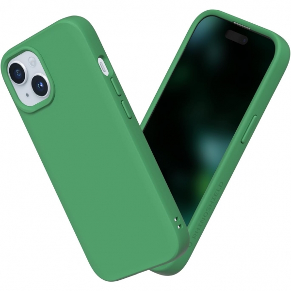 RhinoShield SolidSuit Serisi Apple iPhone 15 Plus Klf (MIL-STD-810G)-Parakeet Green