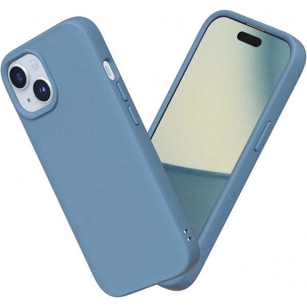 RhinoShield SolidSuit Serisi Apple iPhone 15 Plus Klf (MIL-STD-810G)-Tide Blue