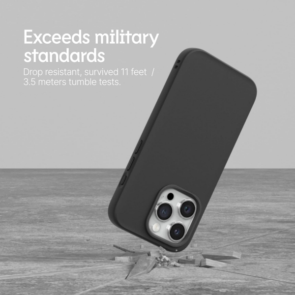 RhinoShield SolidSuit Serisi Apple iPhone 15 Plus MagSafe Uyumlu Klf (MIL-STD-810G)-Classic Black