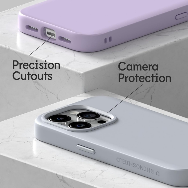 RhinoShield SolidSuit Serisi Apple iPhone 15 Plus MagSafe Uyumlu Klf (MIL-STD-810G)-Glacier Blue
