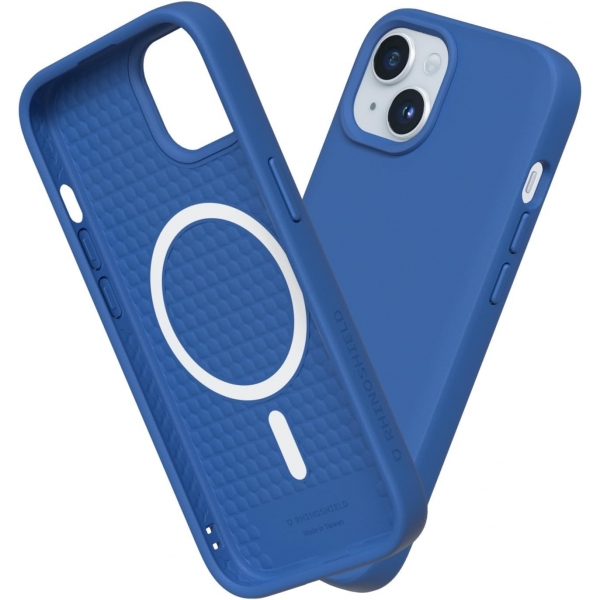 RhinoShield SolidSuit Serisi Apple iPhone 15 Plus MagSafe Uyumlu Klf (MIL-STD-810G)-Cobalt Blue