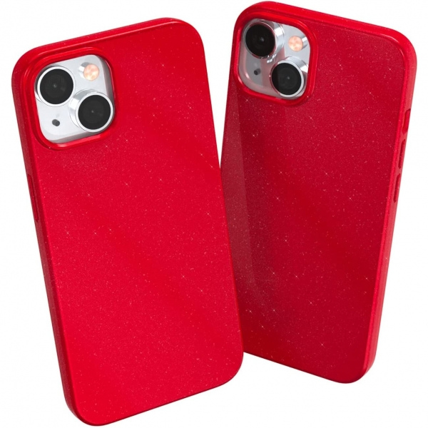 Goospery Pearl Jelly Serisi Apple iPhone 15 Klf-Red