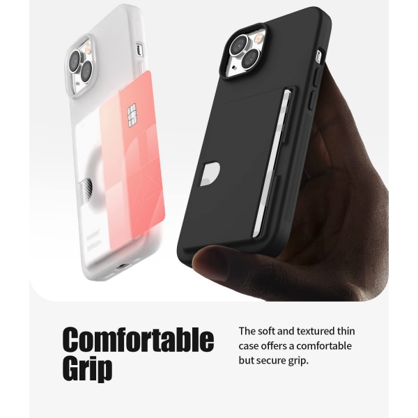 Goospery Rail Serisi Apple iPhone 15 Czdan Klf-Black