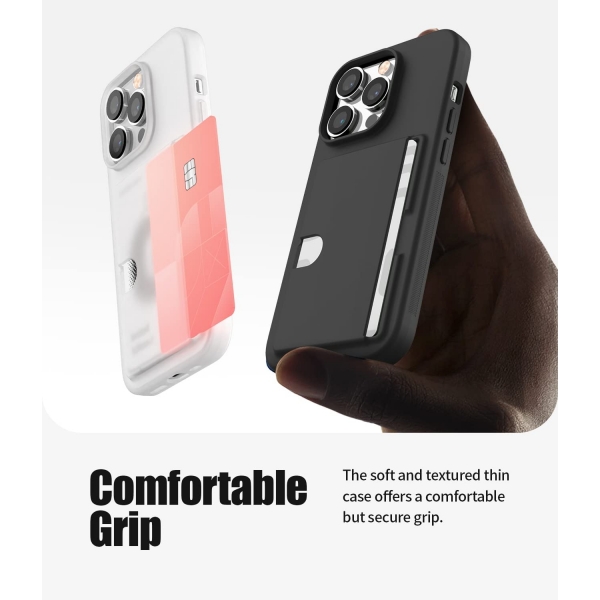 Goospery Rail Serisi Apple iPhone 15 Pro Czdan Klf-Matt Clear