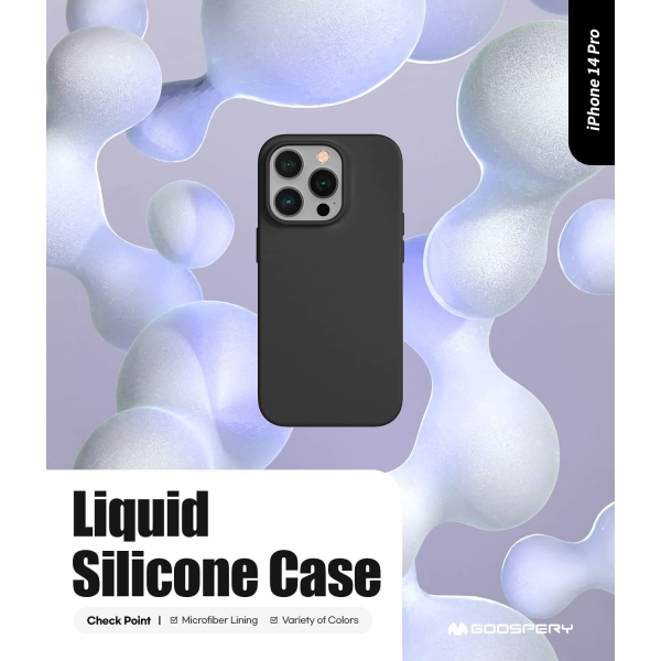Goospery Liquid Silicone iPhone 15 Pro Darbeye Dayankl Klf-Red