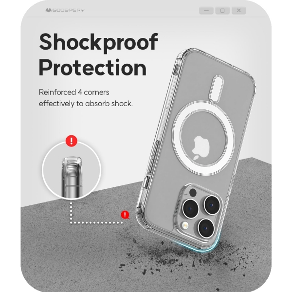 GOOSPERY Apple iPhone 15 Pro Max MagSafe Uyumlu effaf Klf