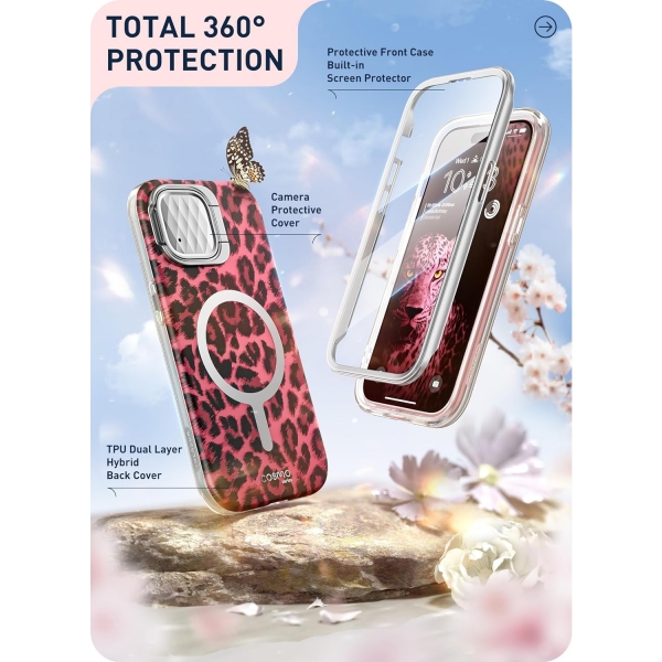 i-Blason Cosmo Serisi Apple iPhone 15 Pro Max Klf-PinkCeetah