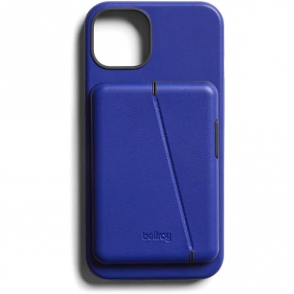 Bellroy Apple iPhone 15 Pro Czdan Deri Klf-Cobalt