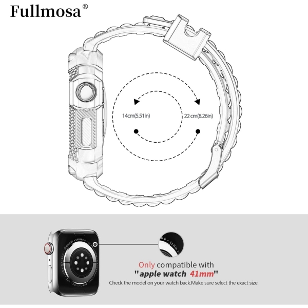 Fullmosa Apple Watch Serisi 9/8/7 Uyumlu Kay(45mm)-Army Green