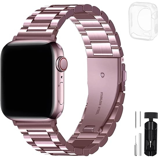 Fullmosa Apple Watch Serisi elik Kay(38/40/41mm)-Rose Pink 