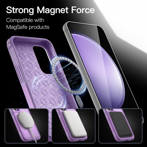 JeTech Galaxy S23 FE MagSafe Uyumlu Klf -Light Purple