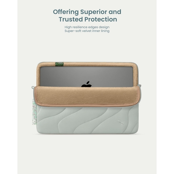 tomtoc 360 Terra Puffy MacBook Air/Pro anta(13 in)-Lakeshore