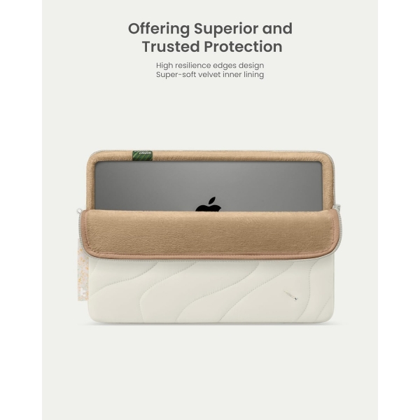 tomtoc 360 Terra Puffy MacBook Air/Pro anta(13 in)-Snowberg