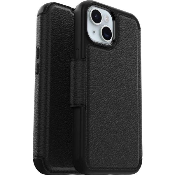 OtterBox Strada Folio iPhone 15 Pro Czdan Klf -Black