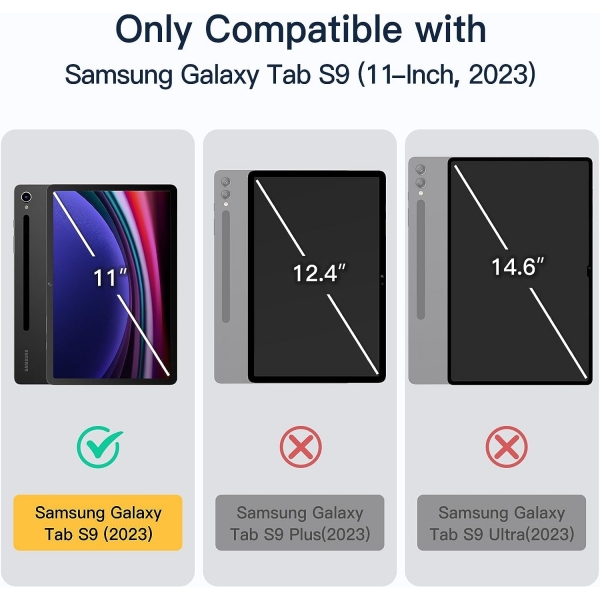 JETech Samsung Galaxy Tab S9 FE Koruyucu Klf-Navy